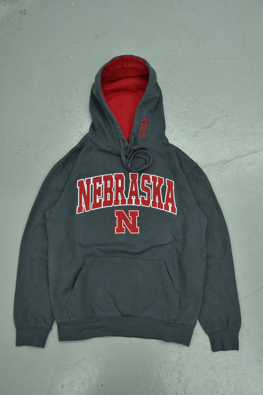 Vintage NEBRASKA Grey Hoodie / S