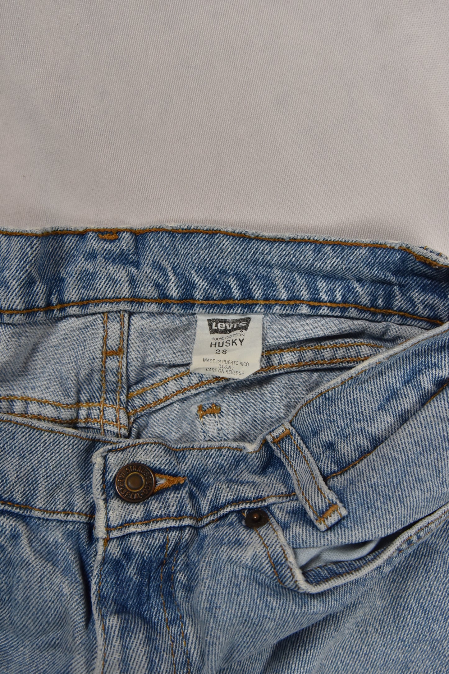 Levi's 550 Orange Tab Cropped Jeans Made in USA Vintage / 28