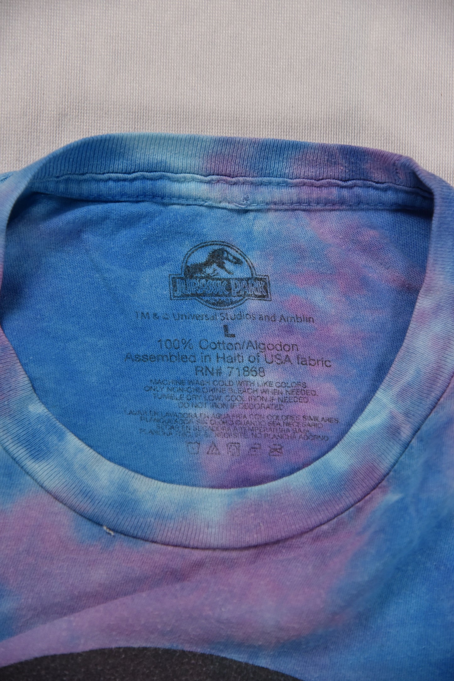 Maglietta Tie Dye vintage "JURASSIC PARK" / L