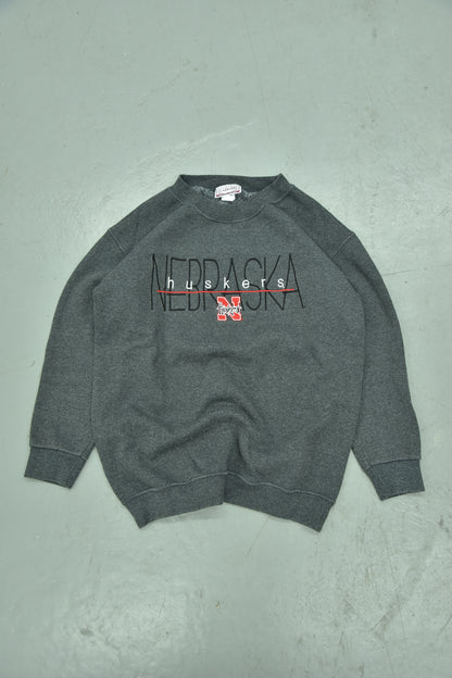 Vintage HUSKERS NEBRASKA Sweatshirt grey / S