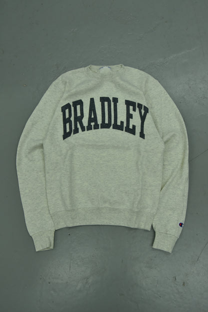 Vintage Champion BRADLEY Light Grey Sweatshirt / S