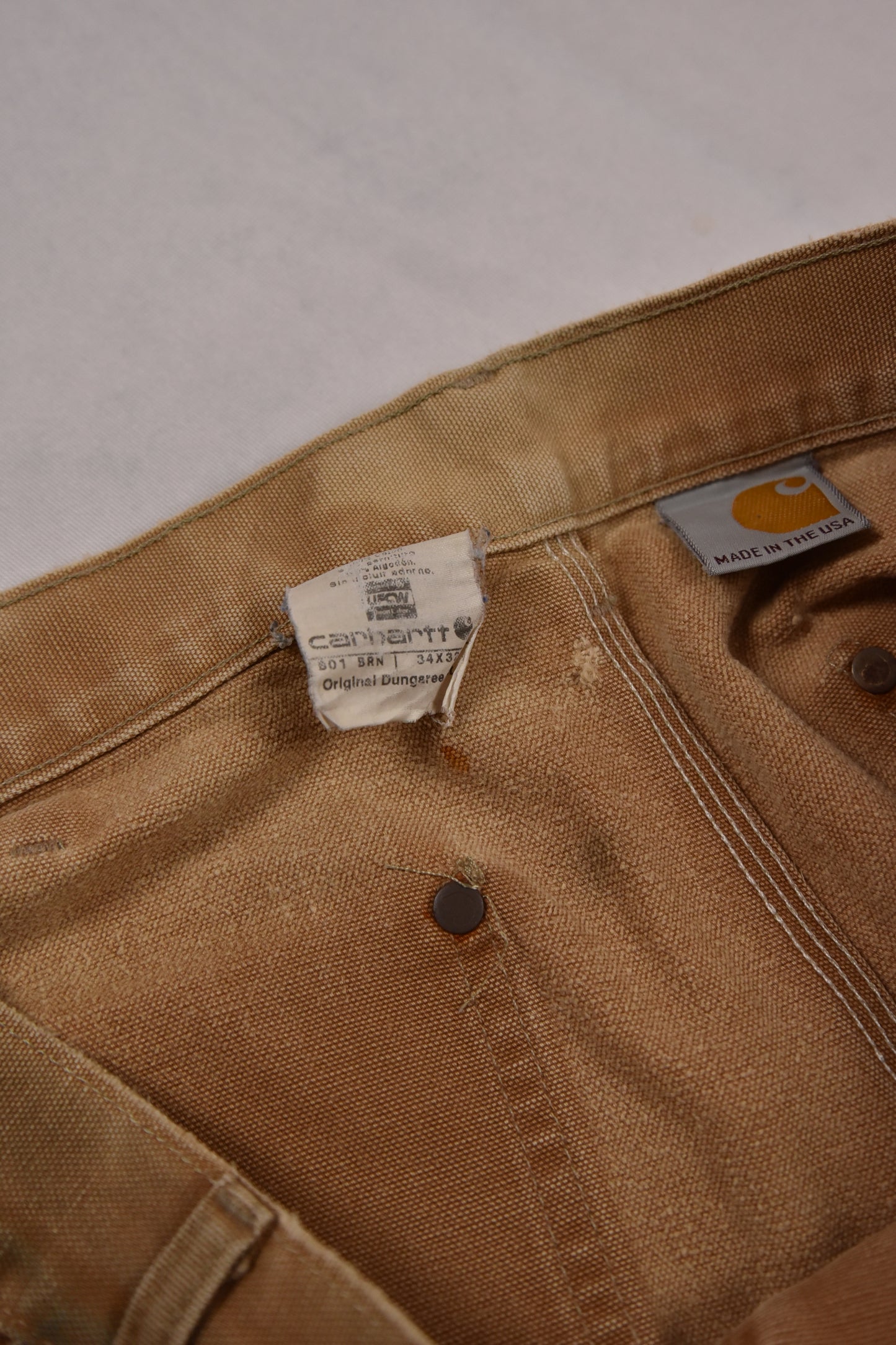 Carhartt Carpenter Pantaloni Doppio Ginocchio Vintage / 34x32