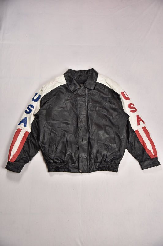 Vintage "USA" Leder Jacke / M