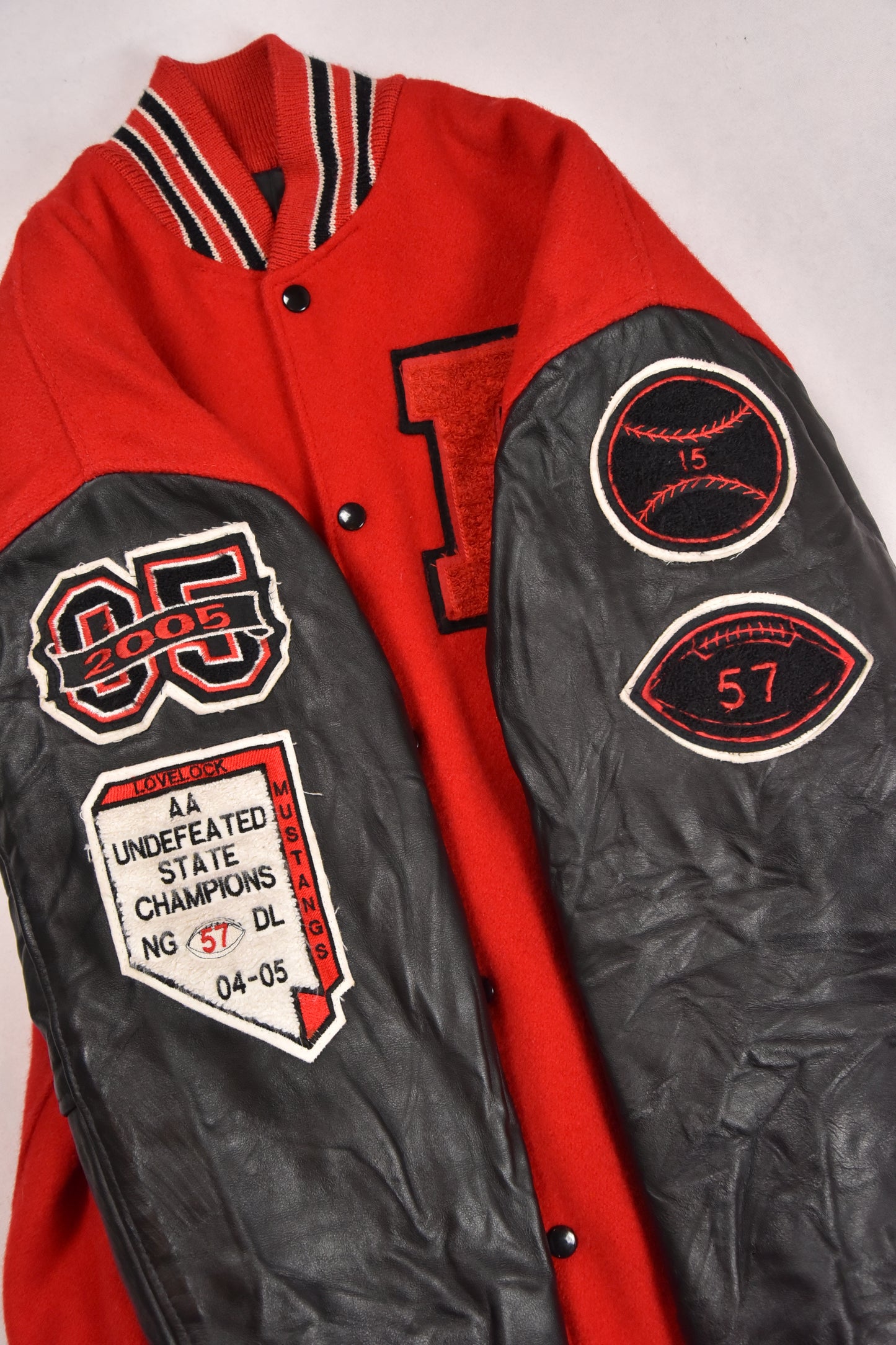 Varsity Jacket "MUSTANGS" Vintage Made in USA / L