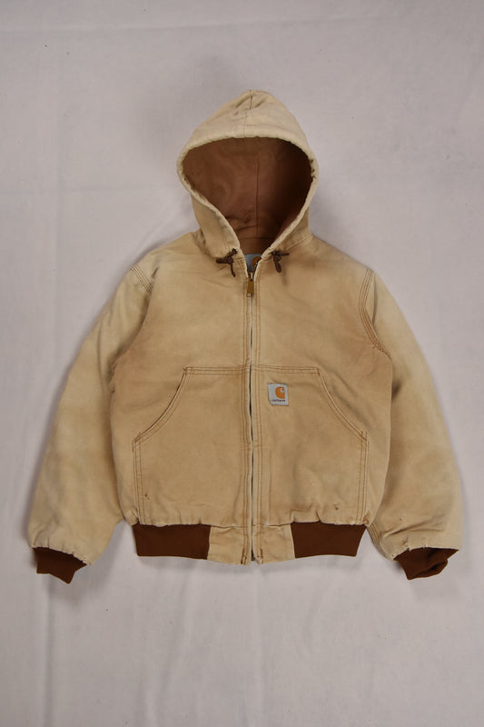 Vintage Carhartt Hooded Workwear Jacket Kids / M