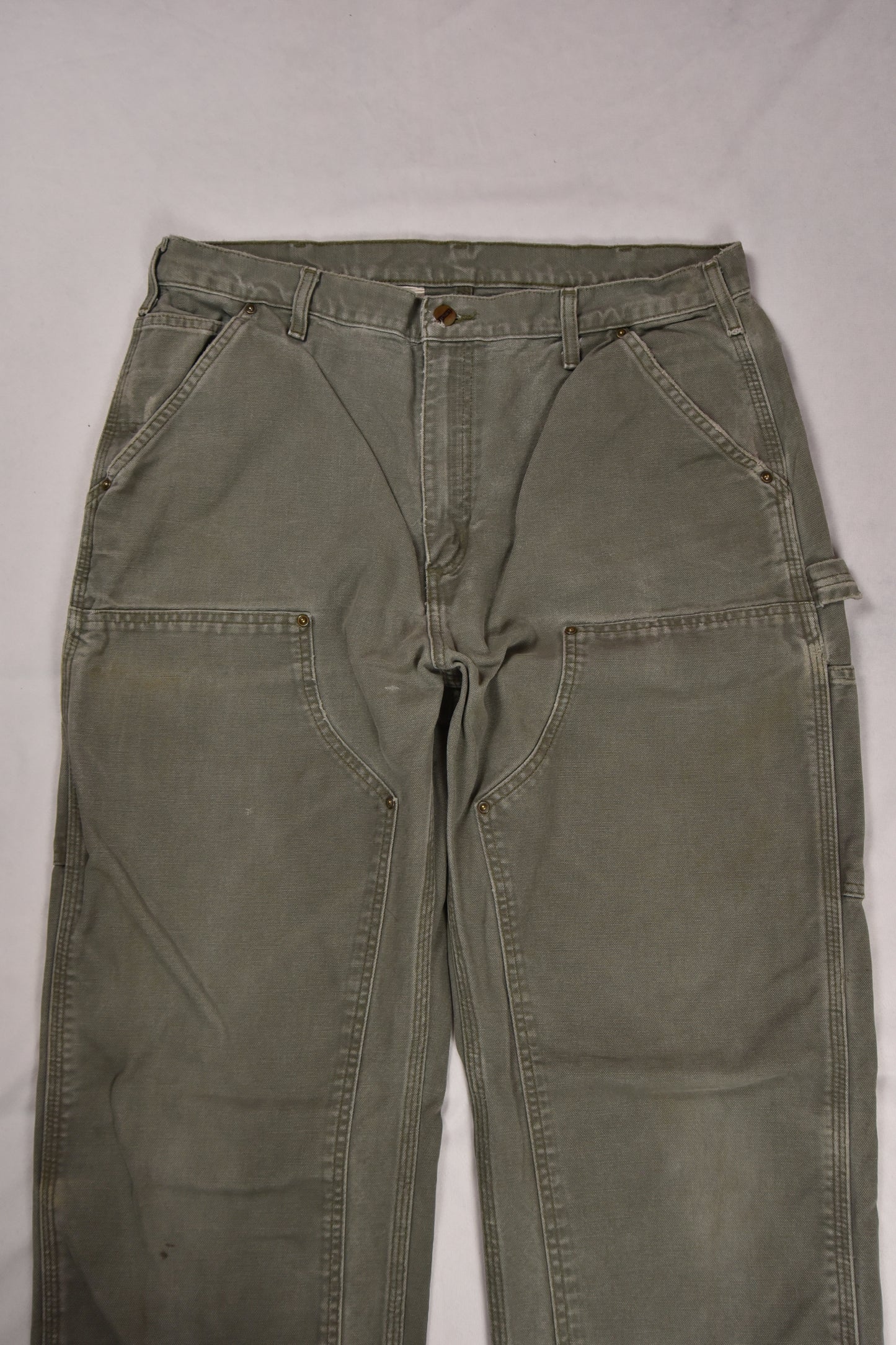 Carhartt Double Knee Workwear Pantaloni verdi / 36x34